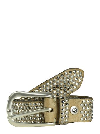 b.belt Bælte i læder med nitter