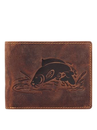 Greenburry Vintage peněženka s reliéfem ryby z kůže 12 cm