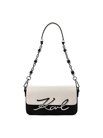Karl Lagerfeld Signature 2.0 Skuldertaske Læder 22 cm Karl Lagerfeld Signature 2.0 Skuldertaske Læder 22 cm