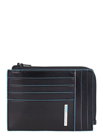 Piquadro Blå firkantet kreditkortholder RFID-læder 12 cm Piquadro Blå firkantet kreditkortholder RFID-læder 12 cm