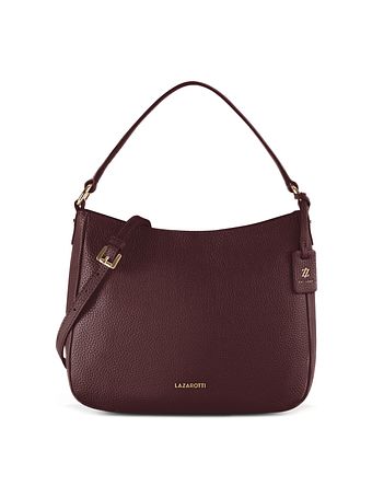 Lazarotti Bolsa de hombro tipo hobo de piel de Bolonia, 27 cm Lazarotti Bolsa de hombro tipo hobo de piel de Bolonia, 27 cm