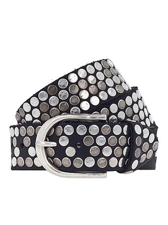 b.belt Bælte i læder med nitter