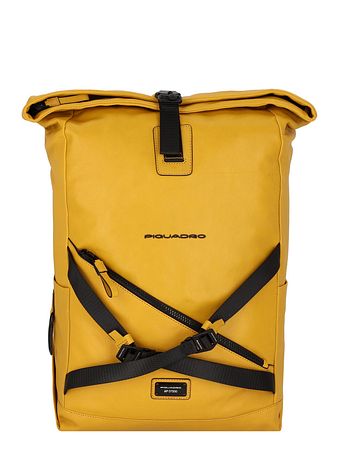 Piquadro Harper-rygsæk i læder med 48 cm rum til bærbar computer