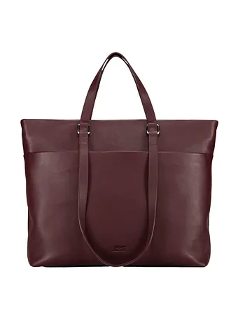 Jost Lysa Business shopper i læder, 36 cm, med laptop-rum