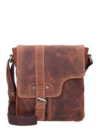 Greenburry Vintage skuldertaske i læder 22 cm