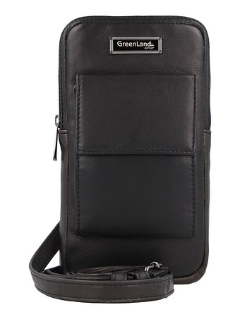 Greenland Nature Black Nappa Mobil-etui Læder 11.5 cm