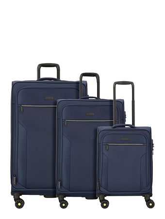 d & n Travel Line 9704 4 hjul Kuffert 3-delt med strækfold