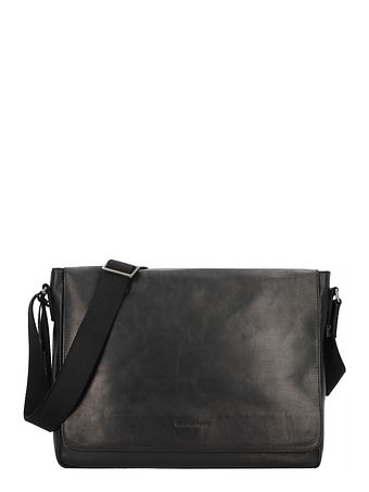 Greenburry Pure Black Messenger-taske Læder 37 cm