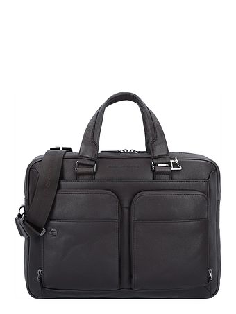 Piquadro Sort firkantet dokumentmappe 39 cm med rum til bærbar computer Piquadro Sort firkantet dokumentmappe 39 cm med rum til bærbar computer