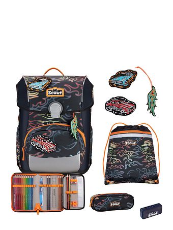 Scout Neo Exklusiv Safety Light Skoleransel-sæt 5-delt