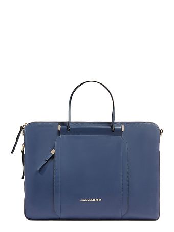 Piquadro Circle dokumentmappe i læder 43 cm rum til bærbar computer