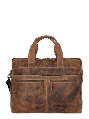 Greenburry Vintage dokumentmappe i læder 42 cm med rum til bærbar computer