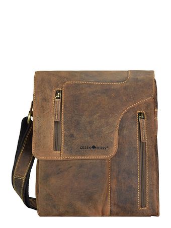 Greenburry Vintage skuldertaske i læder 17 cm