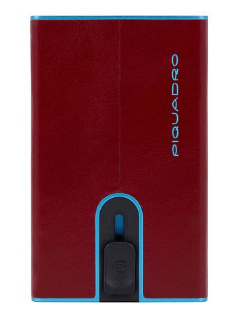 Piquadro Black Square Kreditkortetui RFID-beskyttelse Læder 6 cm