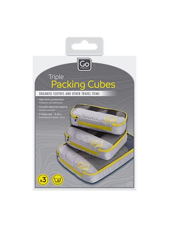 Go Travel Packing Cubes taske sæt 3 stk. Go Travel Packing Cubes taske sæt 3 stk.