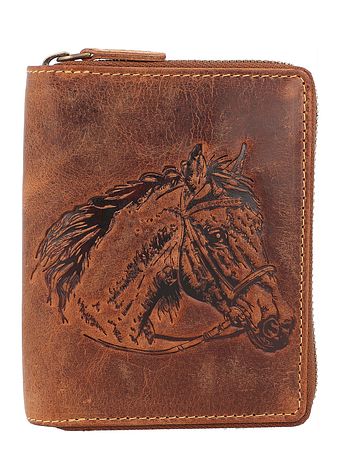 Greenburry Vintage pung med stjernetegn i læder 10 cm