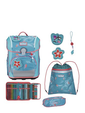 Scout Neo Exklusiv Safety Light Skoleransel-sæt 5-delt