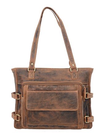 Greenburry Vintage skuldertaske i læder 36 cm