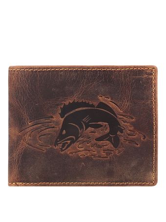 Greenburry Vintage peněženka s reliéfem ryby z kůže 12 cm