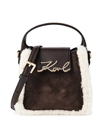 Karl Lagerfeld Signature Mini Bolso Piel natural 18 cm Karl Lagerfeld Signature Mini Bolso Piel natural 18 cm
