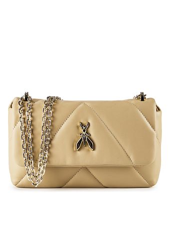 Patrizia Pepe Fly Polstrovaná taška přes rameno kožená 25 cm