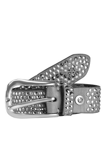 b.belt Læderbælte med nitter 95 cm