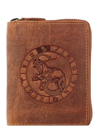 Greenburry Vintage pung med stjernetegn i læder 10 cm