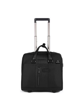 Piquadro Krátký dvoukolový obchodní vozík 40 cm s přihrádkou na notebook