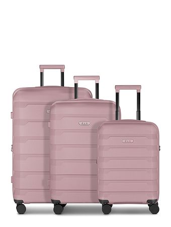 d & n South Dakota 4 hjul Kuffert 3-delt med strækfold