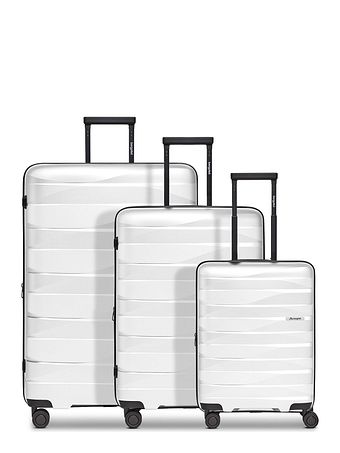 Bergpfeil Travel 4-hjuls kuffertsæt, 3-delt, med stretchfoldning Bergpfeil Travel 4-hjuls kuffertsæt, 3-delt, med stretchfoldning