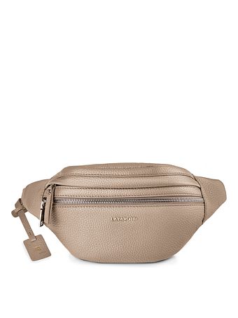 Lazarotti Bologna læder bæltetaske med dobbelt lynlås, crossbody-taske i læder, 25 cm Lazarotti Bologna læder bæltetaske med dobbelt lynlås, crossbody-taske i læder, 25 cm