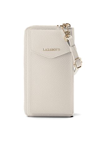 Lazarotti Bologna Leather Zip-Around Peněženka Pouzdro na mobilní telefon kožené 19 cm