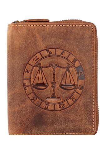 Greenburry Vintage pung med stjernetegn i læder 10 cm