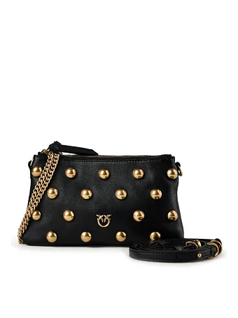 PINKO Love Mini Bolsa de hombro Piel natural 21 cm PINKO Love Mini Bolsa de hombro Piel natural 21 cm