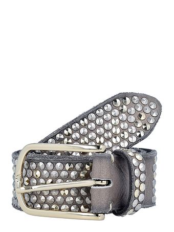 b.belt Bælte i læder med nitter