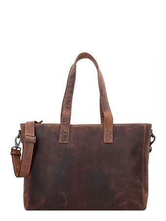 Plevier Shopper taske læder 41 cm laptop-rum