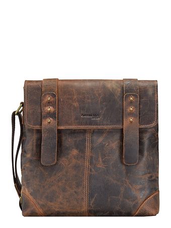 Greenland Nature Klassisk skuldertaske i læder 31 cm