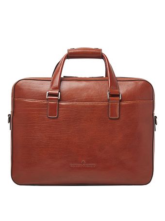 Castelijn & Beerens Kožená aktovka Ted 41 cm s přihrádkou na notebook