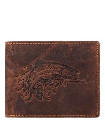 Greenburry Vintage peněženka s reliéfem ryby z kůže 12 cm