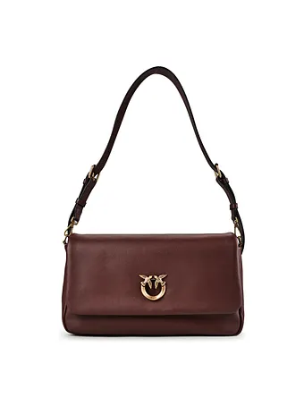 PINKO Click Soft Classic Bolsa de hombro Piel natural 32 cm PINKO Click Soft Classic Bolsa de hombro Piel natural 32 cm