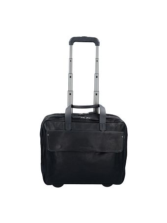 Harold's Obchodní vozík na 2 kolečkách kožený s přihrádkou na notebook 40 cm