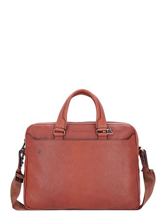 Piquadro Sort firkantet dokumentmappe i læder 40 cm Piquadro Sort firkantet dokumentmappe i læder 40 cm