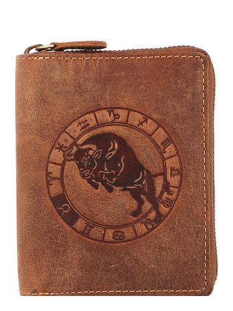 Greenburry Vintage pung med stjernetegn i læder 10 cm