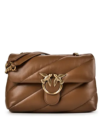PINKO Love Puff Bolsa de hombro Piel natural 27 cm PINKO Love Puff Bolsa de hombro Piel natural 27 cm