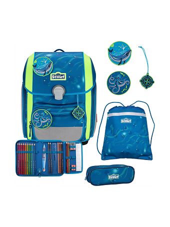 Scout Genius Skoleransel-sæt 4-delt