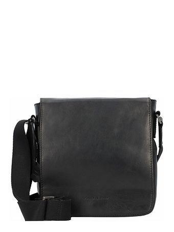 Greenburry Pure Black Skuldertaske Læder 22 cm