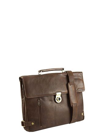 Harold's Crunchy dokumentmappe i læder med 40 cm rum til bærbar computer Harold's Crunchy dokumentmappe i læder med 40 cm rum til bærbar computer