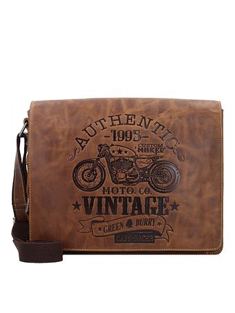 Greenburry Vintage Cafe-Racer Messenger kožený 33 cm