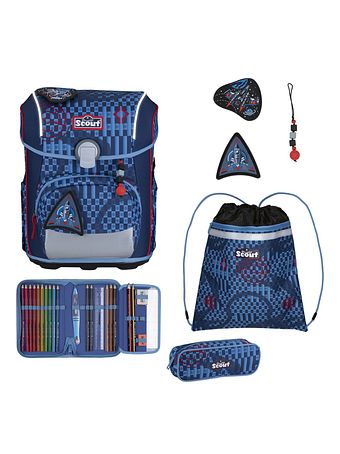 Scout Neo Exklusiv Safety Light Skoleransel-sæt 5-delt