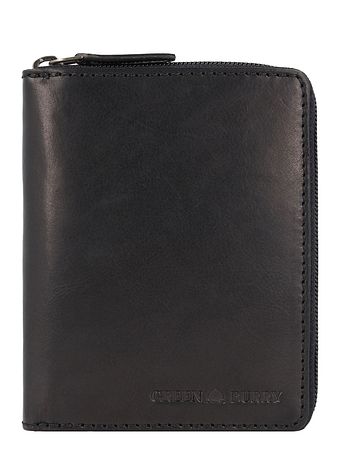 Greenburry Pure Black Pung RFID-beskyttelse Læder 10.5 cm